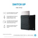 HP 2F1X4AA 14 Inch Reversible Protective Laptop Sleeve - Black/Blue thumbnail 5