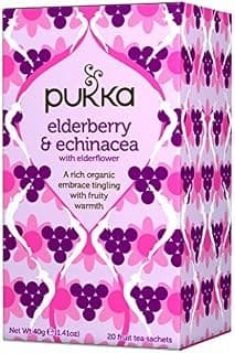 Pukka Herbs Organic Elderberry And Echinacea Fruit Tea Sachets, With Elderflower - 20 Bags, 40g - Image 3