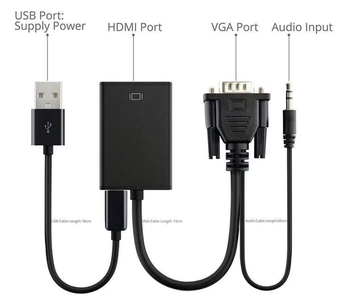 Adapter VGA 15pin  - HDMI M-F