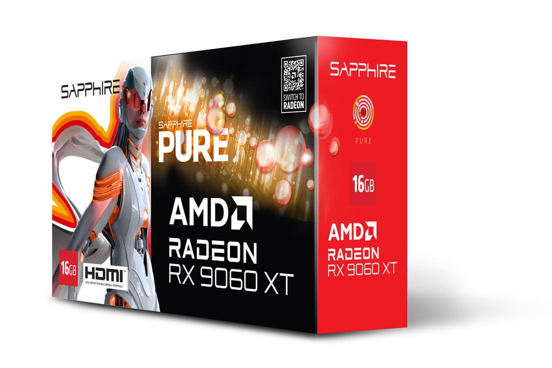 Sapphire PURE AMD Radeon RX 9060 XT Gaming OC 16 GB GDDR6 Graphics Card White - Image 7