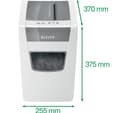 LEITZ IQ Slim Home Office P4 Cross Cut Paper Shredder - 10 Sheet, 23L Bin, White thumbnail 3
