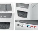 LEITZ IQ Slim Home Office P4 Cross Cut Paper Shredder - 10 Sheet, 23L Bin, White thumbnail 5