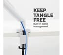 FELLOWES Platinum Series Single Arm Tilt & Swivel 40" Monitor Desk Mount - White thumbnail 6