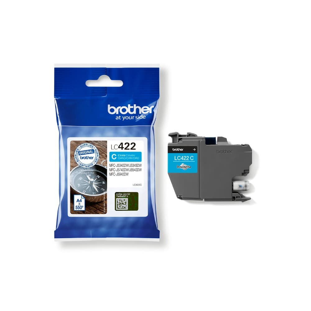 Brother LC422 Original Ink Cartridge 550 Pages - Cyan