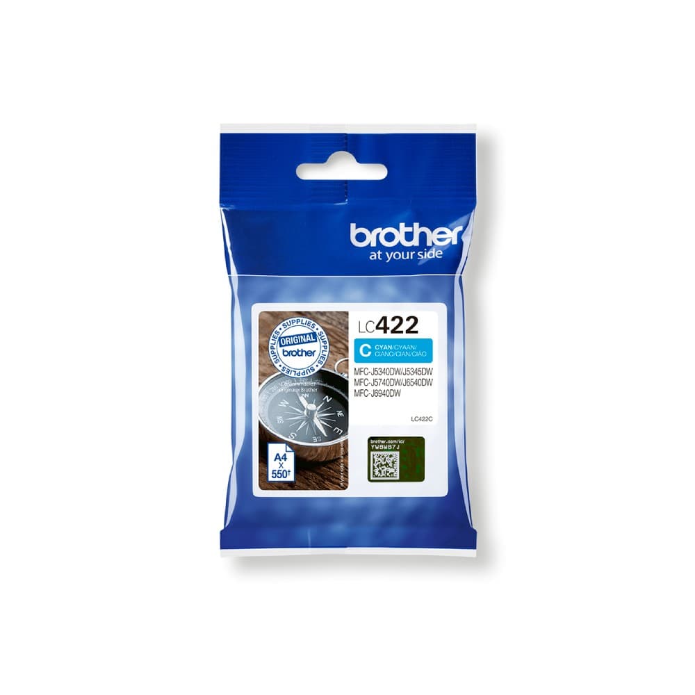 Brother LC422 Original Ink Cartridge 550 Pages - Cyan - Image 2