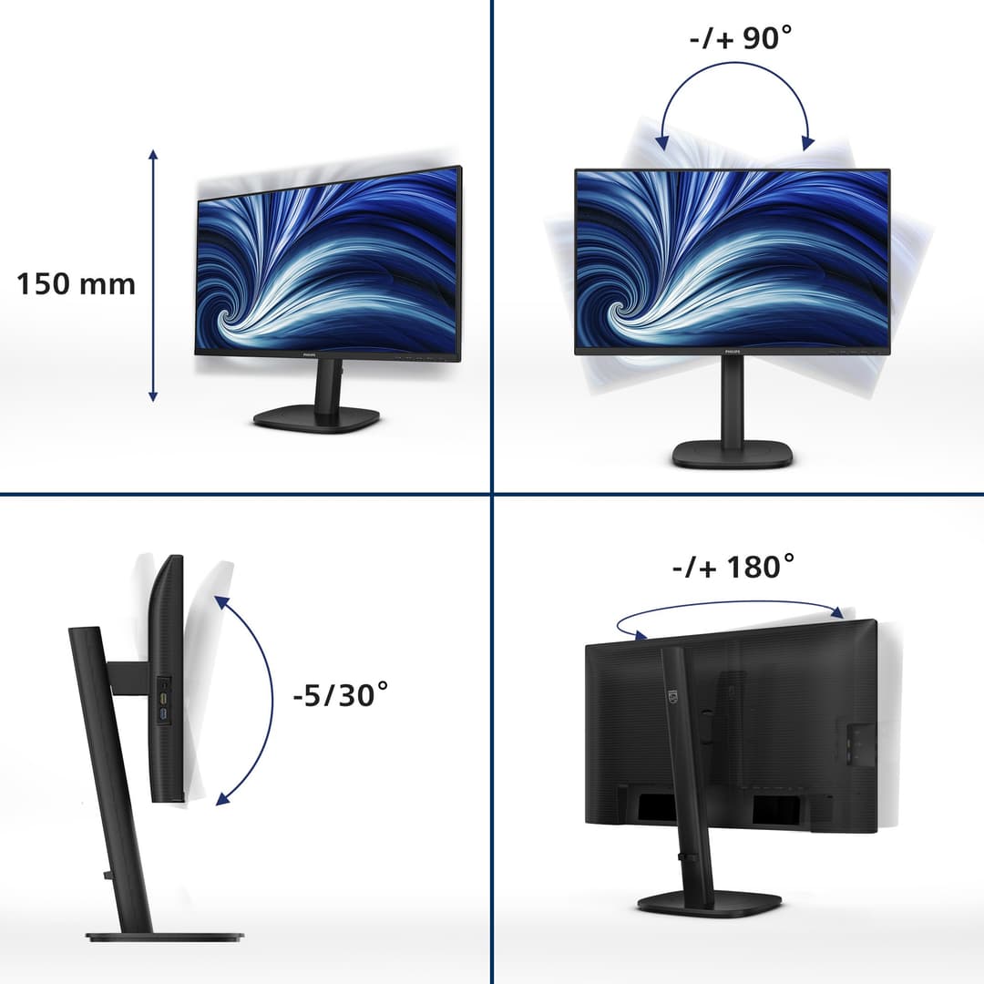 Philips 3000 series 24B2U3301/00 computer monitor 60.5 cm (23.8") 1920 x 1080 pixels Full HD LCD Black - Image 3