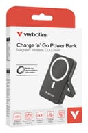 Verbatim Charge 'n' Go Magnetic Wireless Power Bank with stand - 10000 mAh Black thumbnail 3