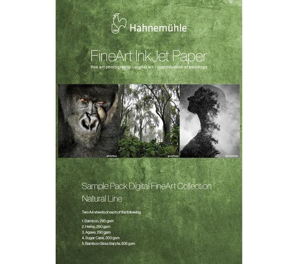 HAHNEMUEHLE Digital FineArt Sample Pack Natural Line A4 Glossy Photo Paper - 10 Sheets - Image 1