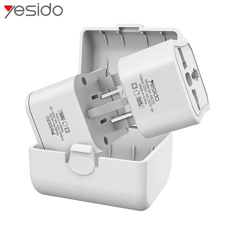 Yesido MC25 Universal Travel Plug Conversion Kit, White