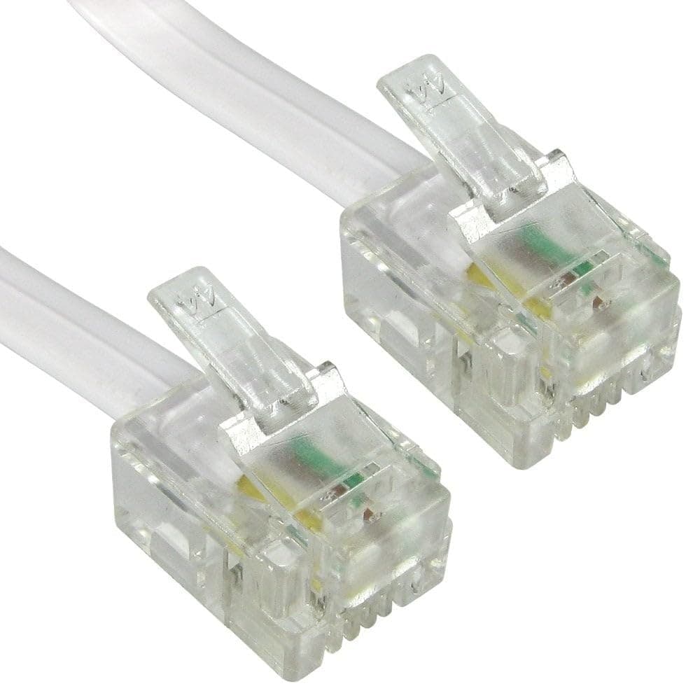 Cables Direct 30m RJ-11 to RJ-11 Modem Cable in White