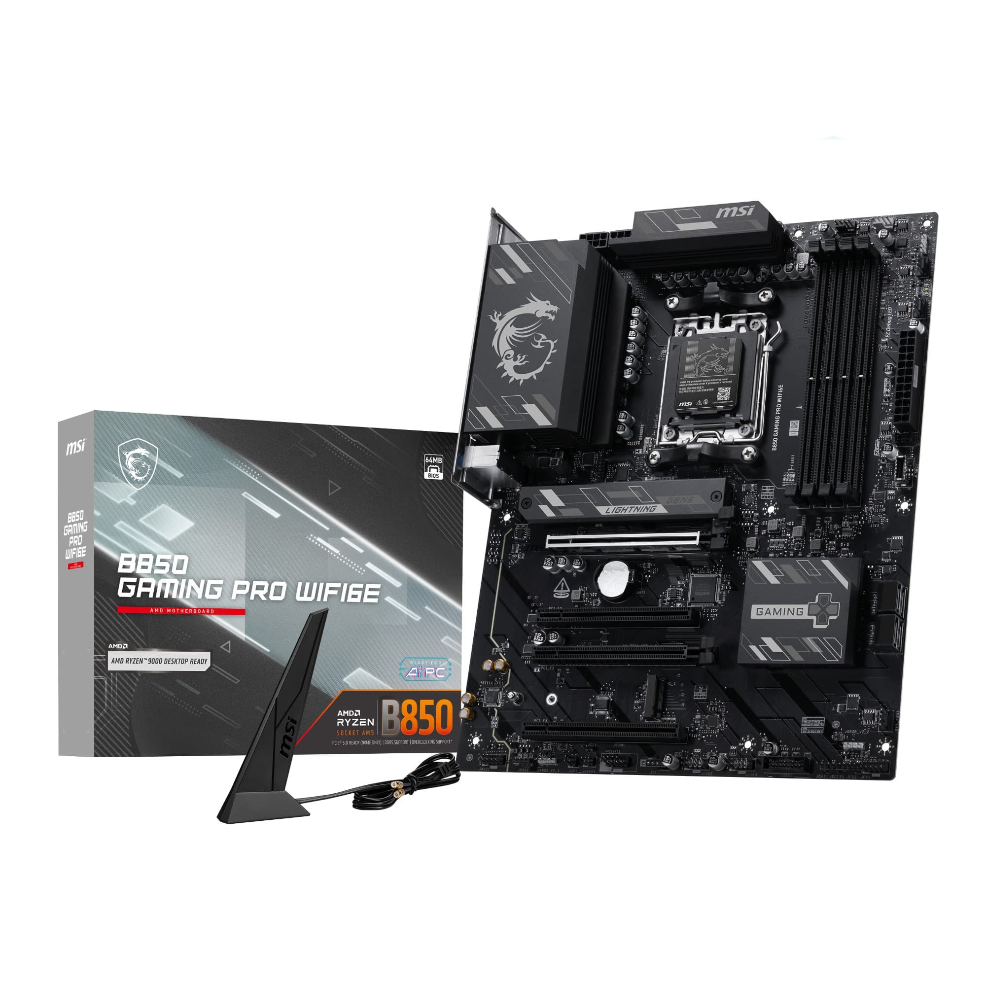 MSI B850 GAMING PRO WIFI6E AMD B850 DDR5 ATX Socket AM5 Motherboard