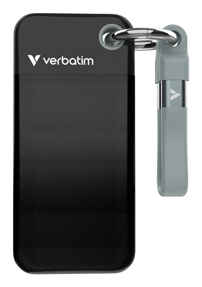 Verbatim Pocket SSD USB 3.2 Gen 2 1TB Black/Grey - Image 1
