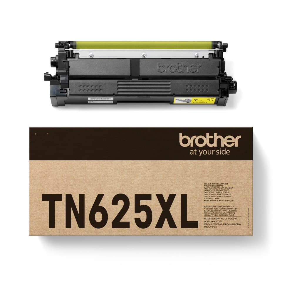 Brother TN-625XL High Yield Original Toner Cartridge 4,500 Pages - Yellow - Image 1