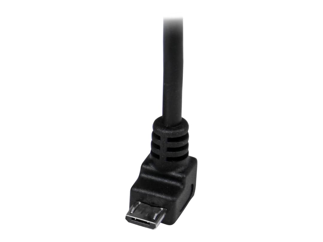 StarTech USBAUB2MD 2m Down Angle Micro USB Cable Black - Image 1