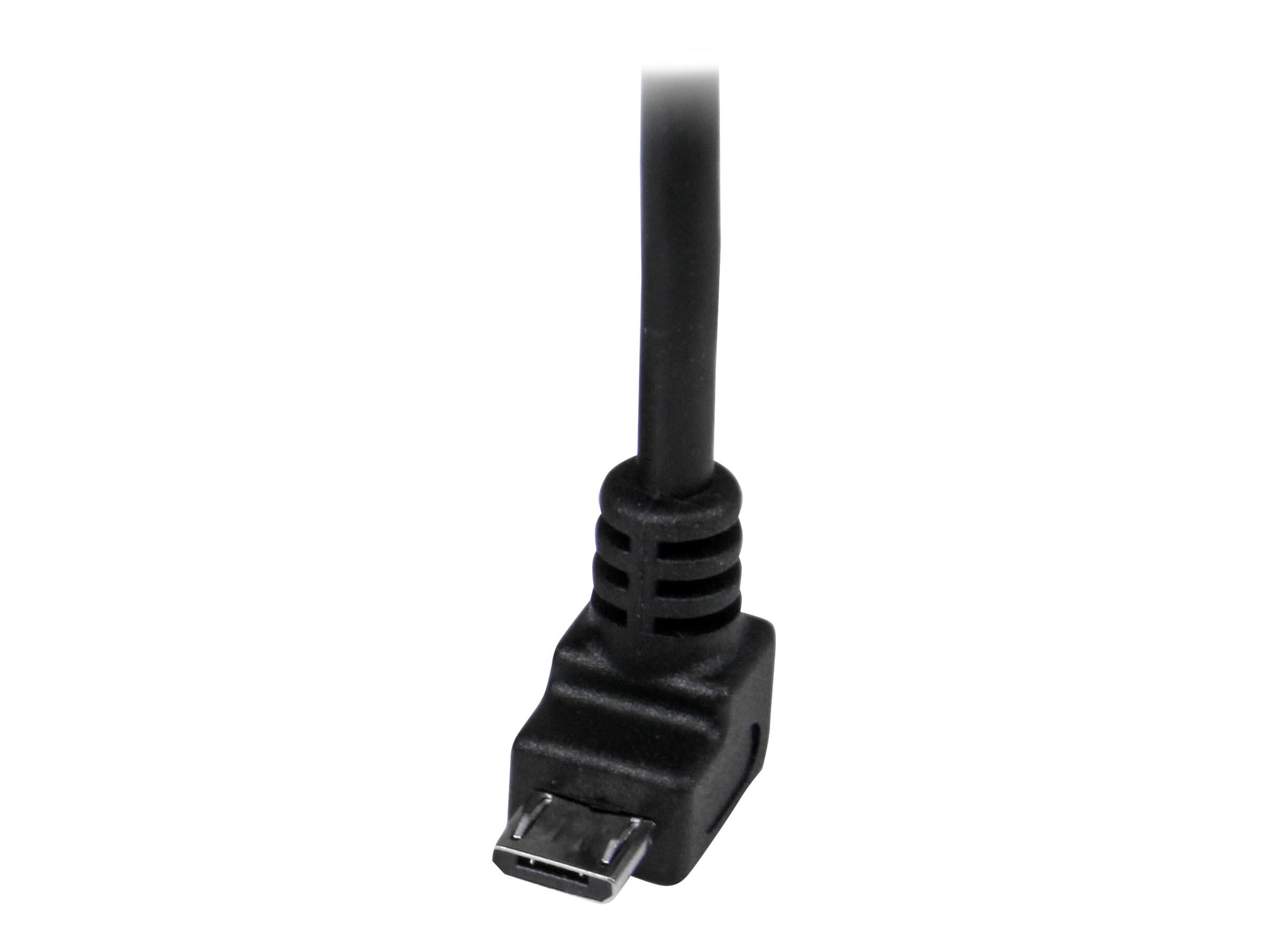 StarTech USBAUB2MD 2m Down Angle Micro USB Cable Black