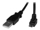 StarTech USBAUB2MD 2m Down Angle Micro USB Cable Black thumbnail 2