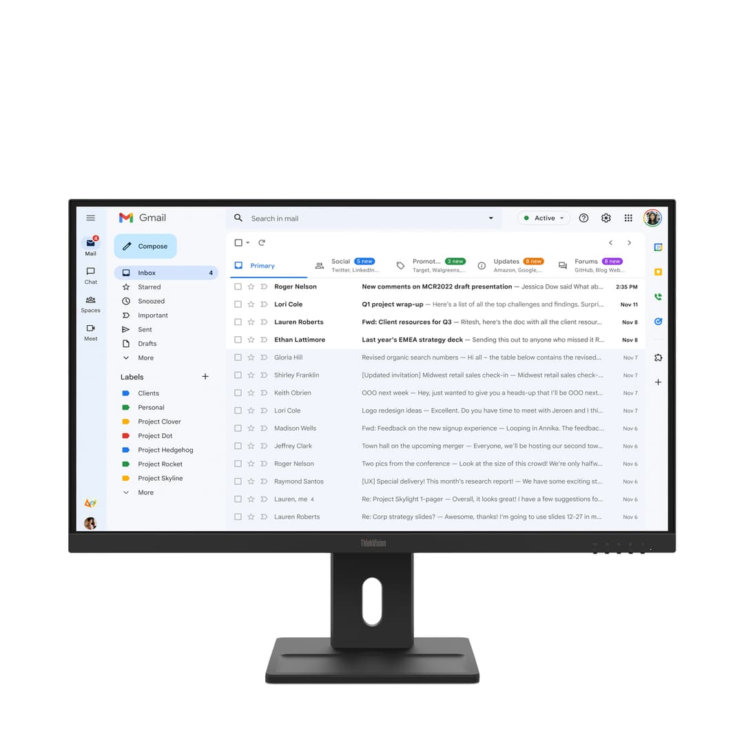 Lenovo ThinkVision E27-40 27" Full HD IPS 100Hz Monitor - Black - Image 1