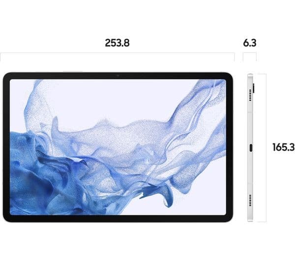 Samsung Galaxy Tab S8 11" Tablet Wi-Fi 256GB - Silver - Image 3