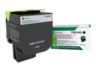 Lexmark 71B2HK0 High Yield Black Original Toner Cartridge (LCCP, LRP) for CS417dn, CS517de, CX417de - 6,000 Pages - Image 1