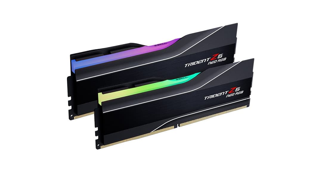 G.Skill Trident Z5 Neo RGB F5-6000J3238F16GX2-TZ5NR 32GB (2 x 16GB) 6000 MHz CL32 DDR5 Desktop RAM - AMD EXPO / Intel XMP 3.0, Black - Image 1