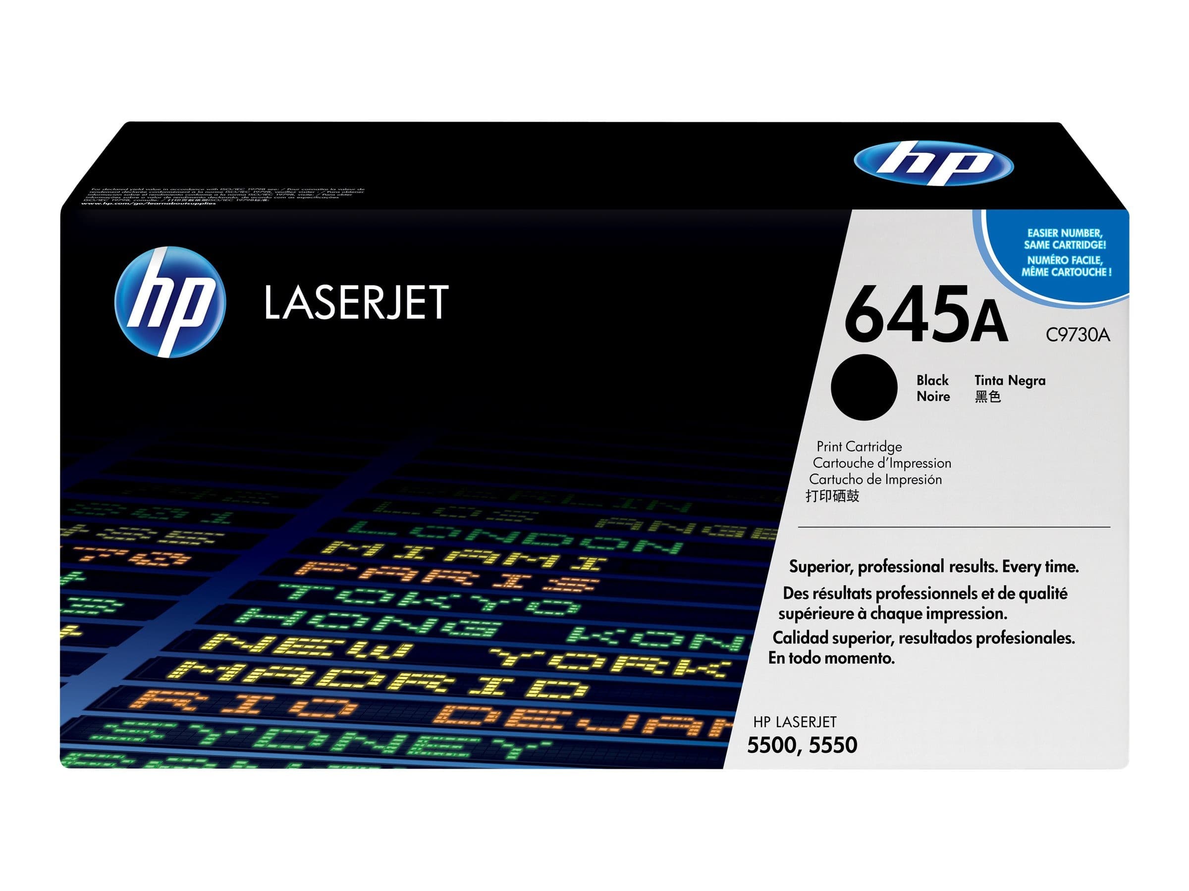 HP 645A C9730A Original LaserJet Toner Cartridge - Black