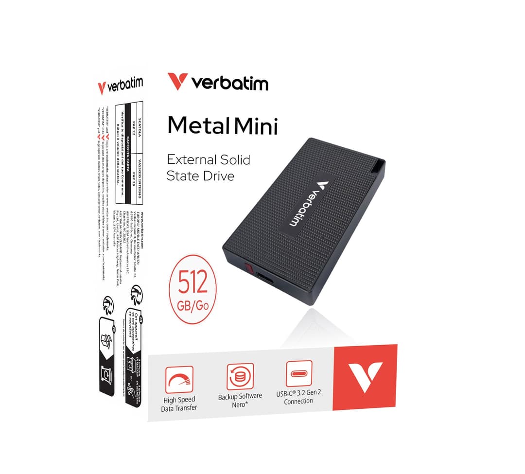 Verbatim Metal Mini SSD USB-C 3.Gen 2 512 GB - Image 2