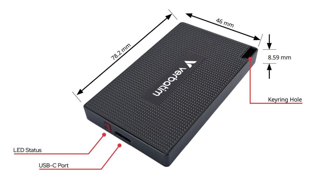 Verbatim Metal Mini SSD USB-C 3.Gen 2 512 GB - Image 3