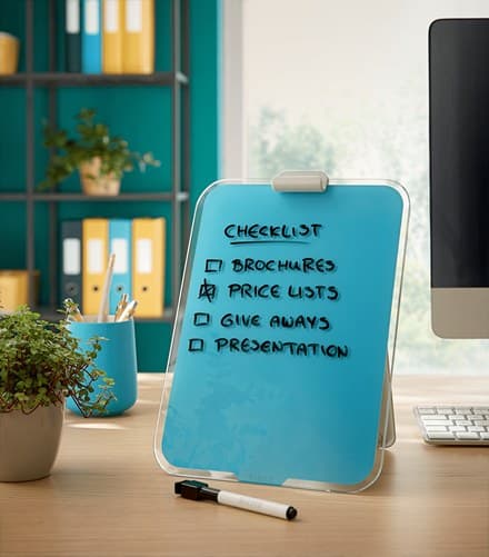 Leitz Cosy Glass Desktop Easel A4 Calm Blue - Image 2