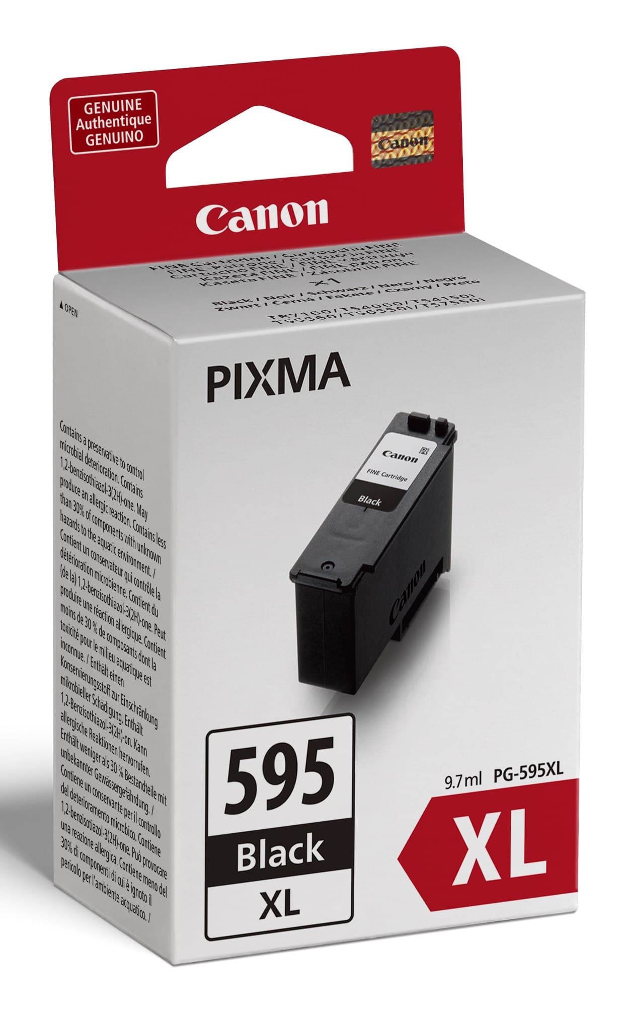 Canon PG-595XL/CL-586XL + GP-501 50 Sheets Glossy Photo Paper Value Pack - Original High (XL) Yield Ink Cartridges 2 pc(s) Black, Cyan, Magenta, Yellow