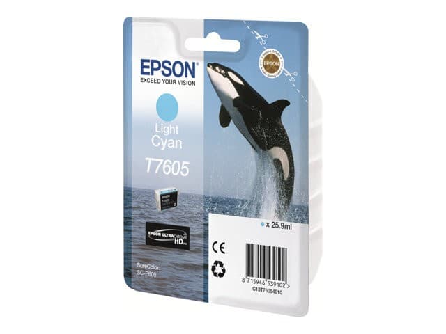 Epson T7605 Original UltraChrome HD Ink Cartridge 26 ml - Light Cyan - Image 1