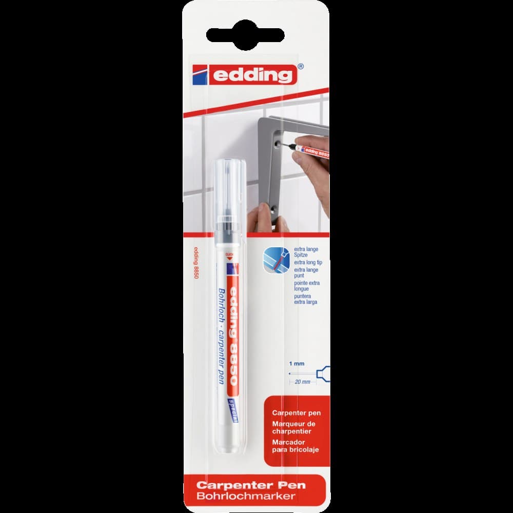 edding 8850/1 BL Rep carpenter pen black Box of 5 - Image 1