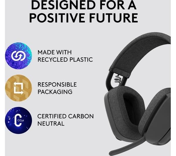 LOGITECH Zone Vibe 100 Wireless Bluetooth Over-Ear Headset - Graphite - Image 5