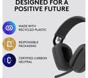 LOGITECH Zone Vibe 100 Wireless Bluetooth Over-Ear Headset - Graphite thumbnail 5