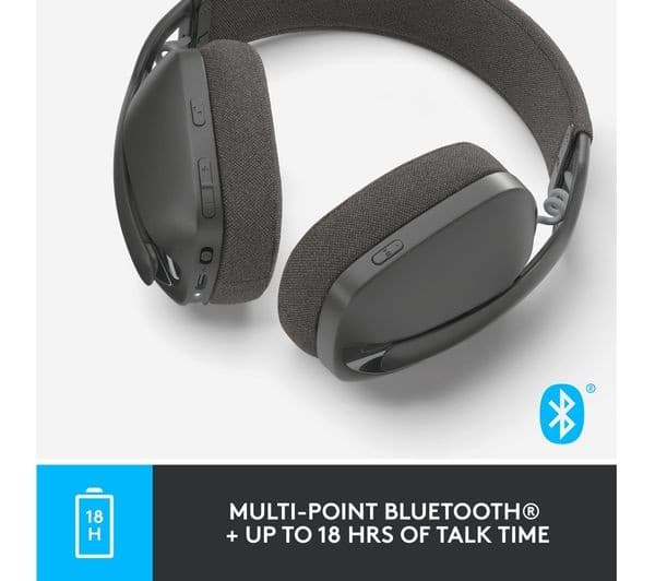 LOGITECH Zone Vibe 100 Wireless Bluetooth Over-Ear Headset - Graphite - Image 6