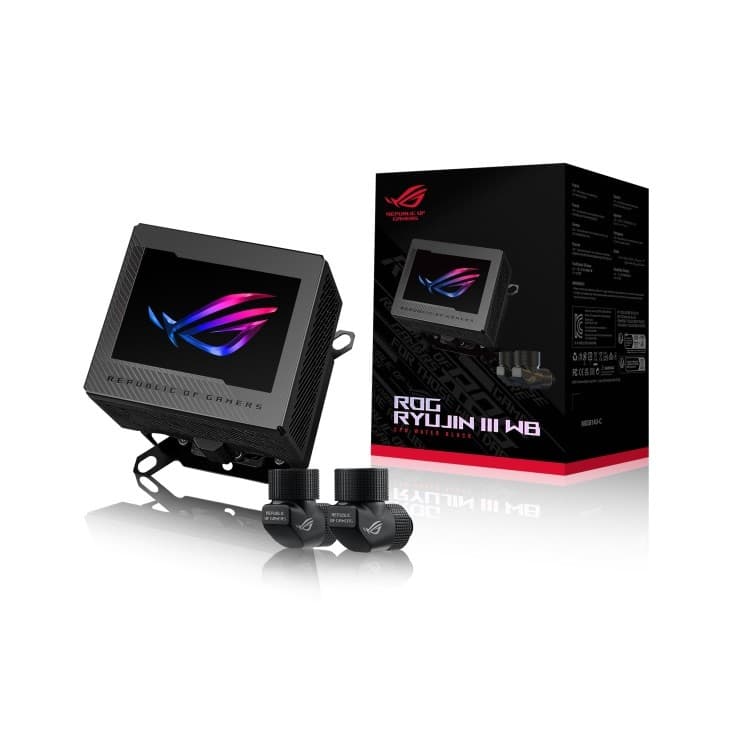 ASUS ROG Ryujin III WB 3.5" LCD CPU Water Block - Black