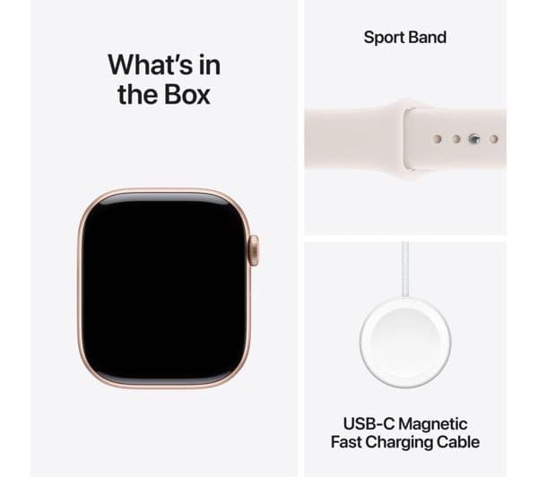 Apple Watch Series 11 Smartwatch 46mm Rose Gold Aluminium Light Blush Sport Band M/L - Image 9