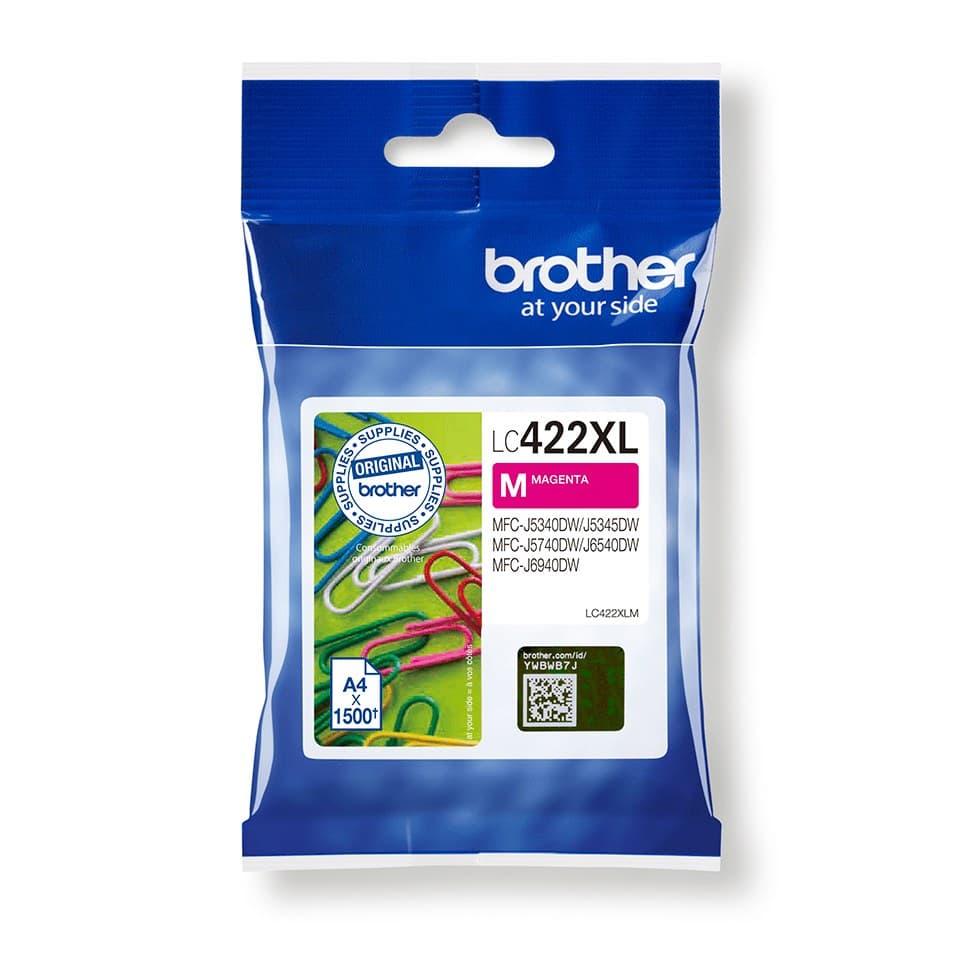 Brother LC422XL High Yield Original Ink Cartridge - Magenta