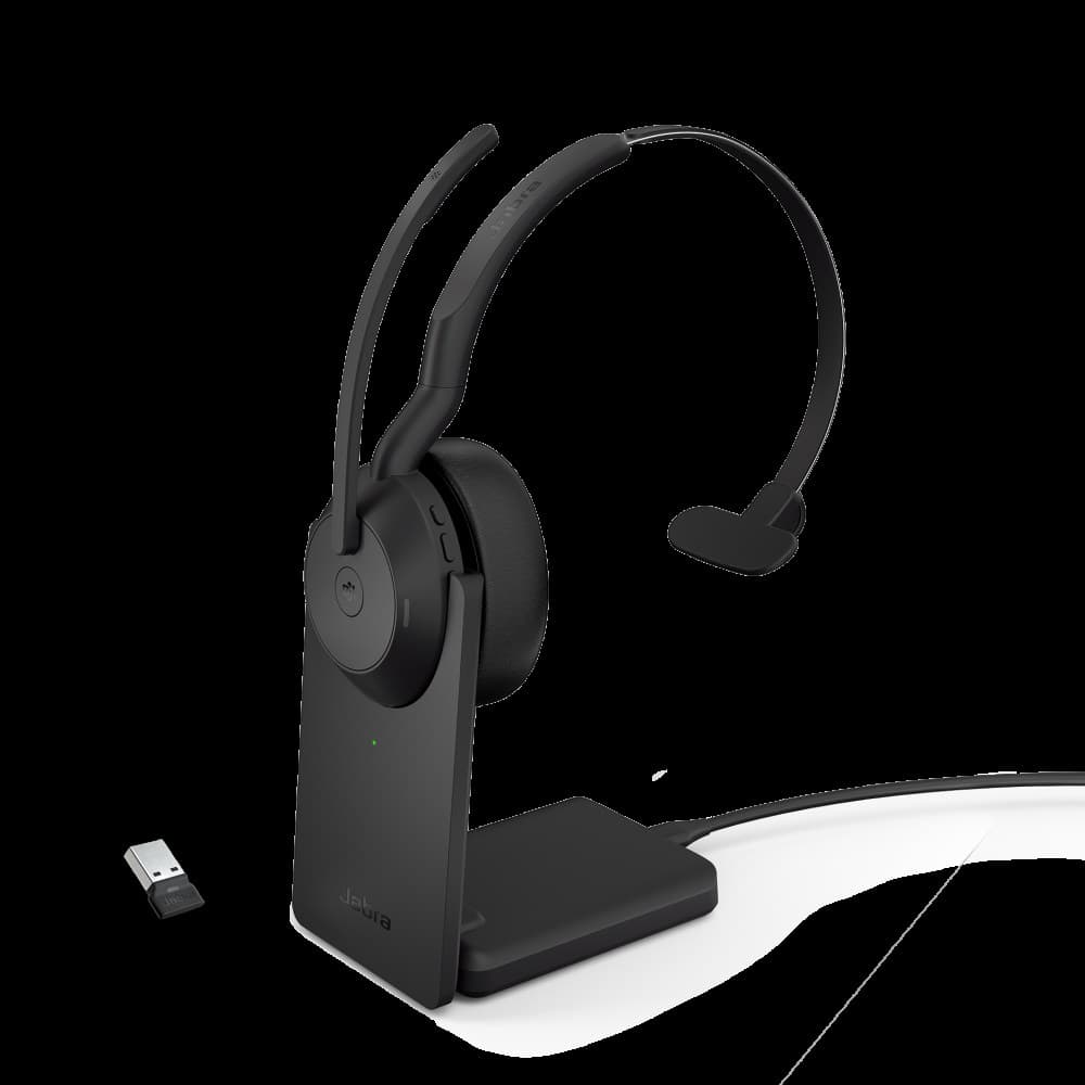 Jabra Evolve2 55 Link 380 USB-A MS Mono Headset and Stand