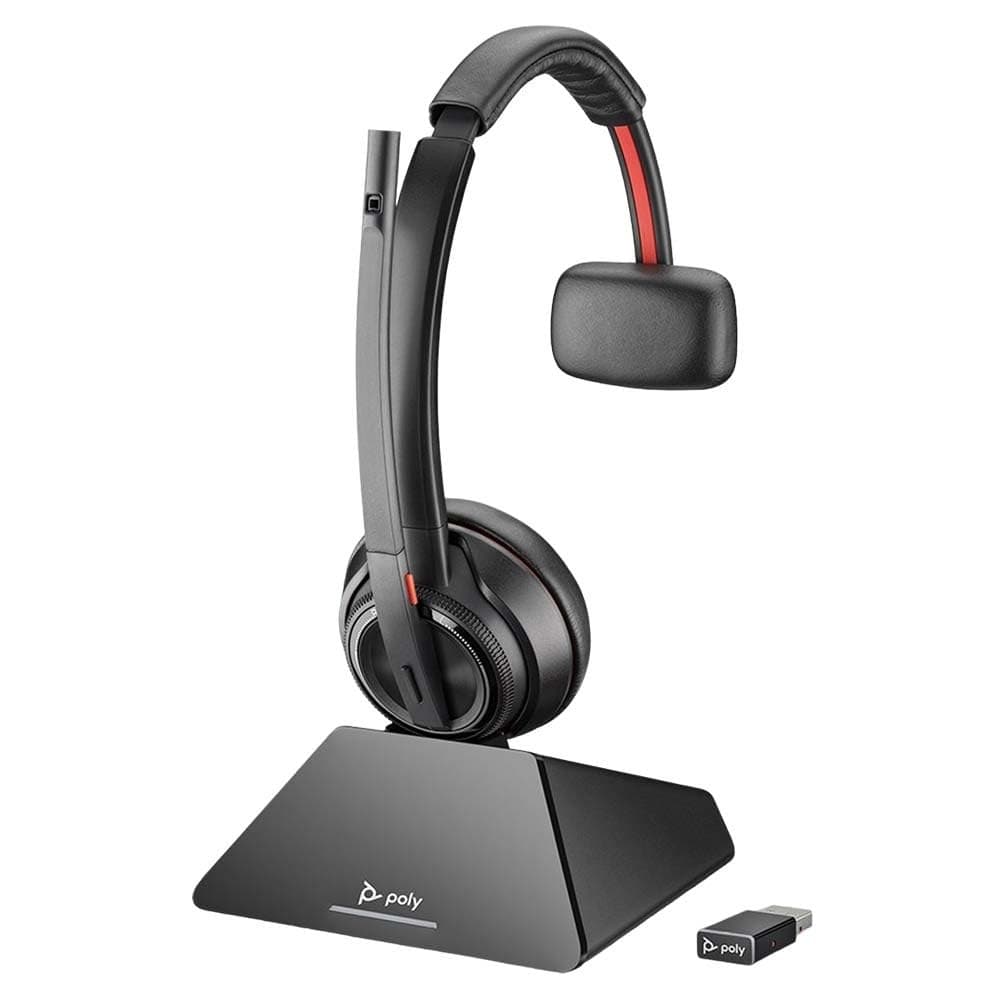 Poly Savi 8210 UC USB-A Mono DECT Headset - Black