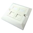 Scan Single Gang Dual Port Cat6 Faceplate with Two 50 x 25 Cat6 Modules, UK Specification, White thumbnail 1