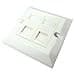 Scan Single Gang Dual Port Cat6 Faceplate with Two 50 x 25 Cat6 Modules, UK Specification, White thumbnail 3