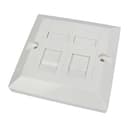 Scan Single Gang Dual Port Cat6 Faceplate with Two 50 x 25 Cat6 Modules, UK Specification, White thumbnail 4