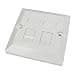 Scan Single Gang Dual Port Cat6 Faceplate with Two 50 x 25 Cat6 Modules, UK Specification, White thumbnail 5