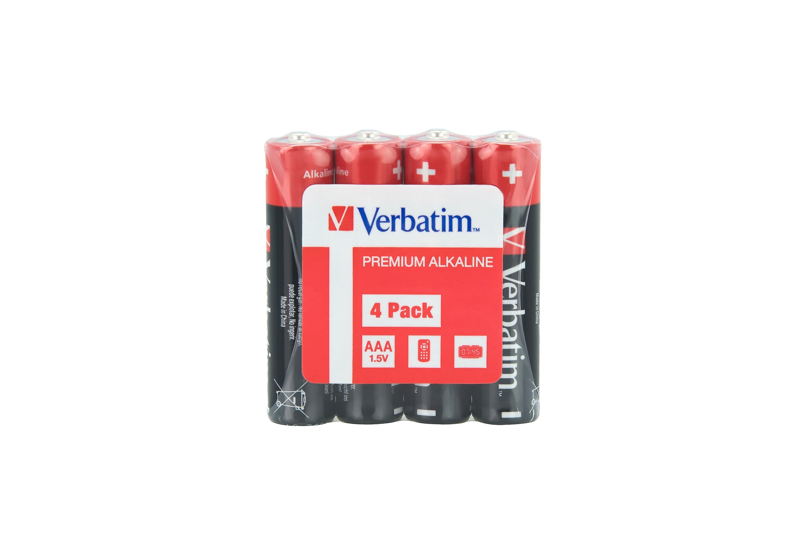 Verbatim 49500 AAA LR03 Alkaline Batteries 1.5V - 4 Pack