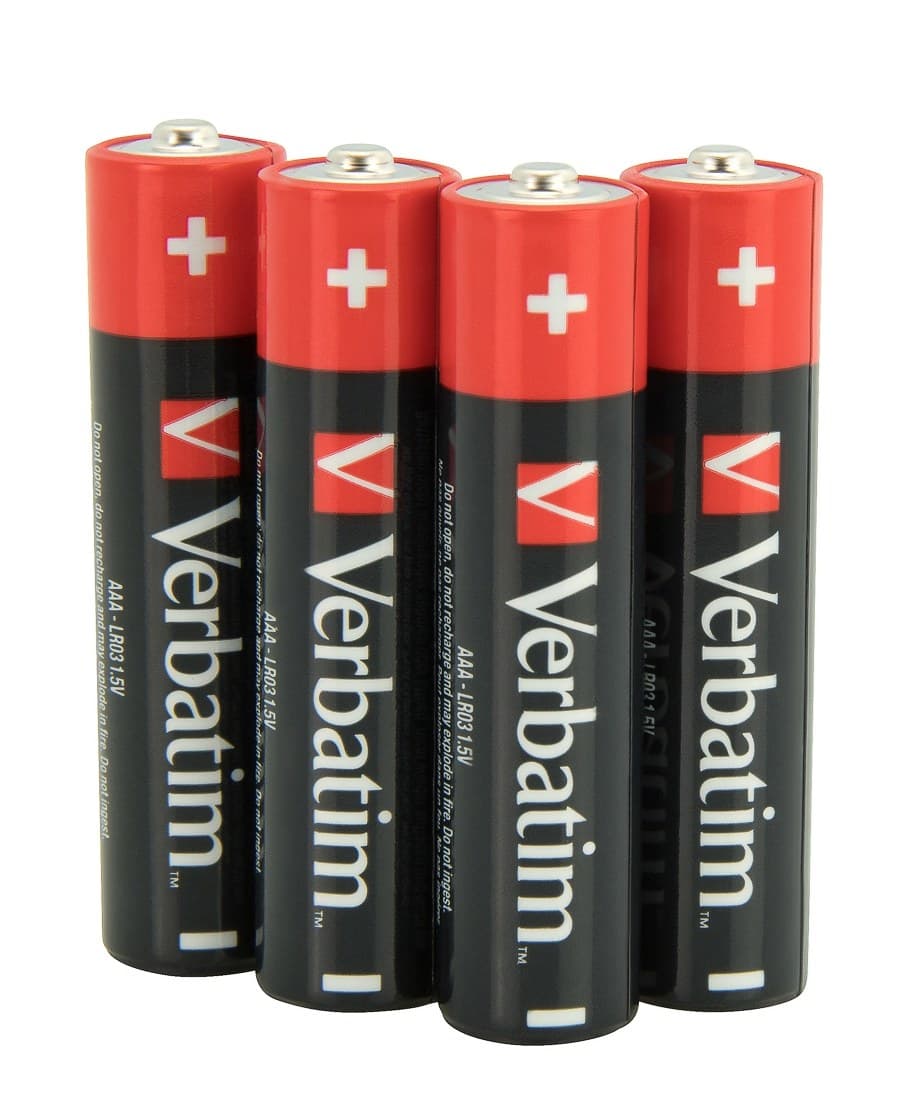Verbatim 49500 AAA LR03 Alkaline Batteries 1.5V - 4 Pack - Image 3