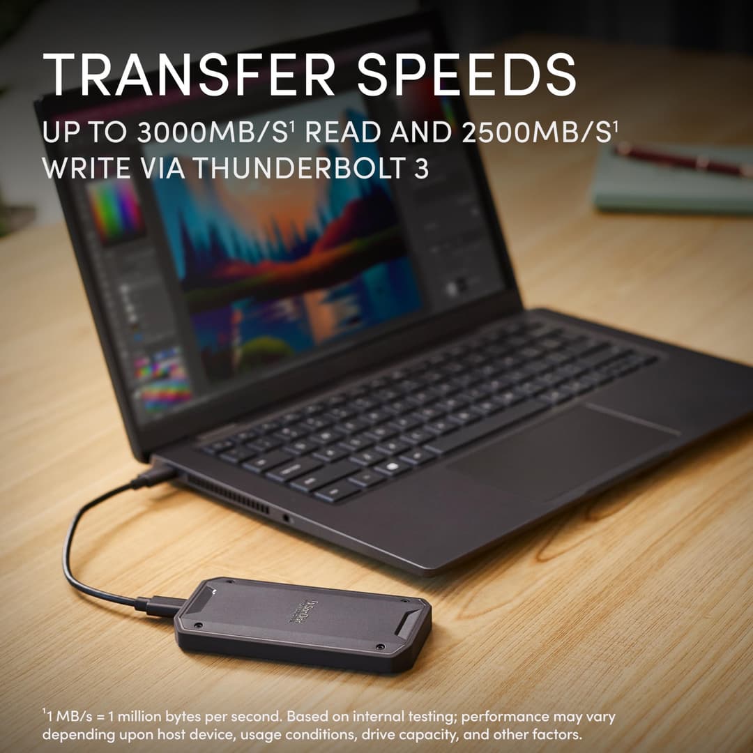 SanDisk Professional 4TB PRO-G40 SSD External Drive - Thunderbolt 3 & USB-C - Image 2