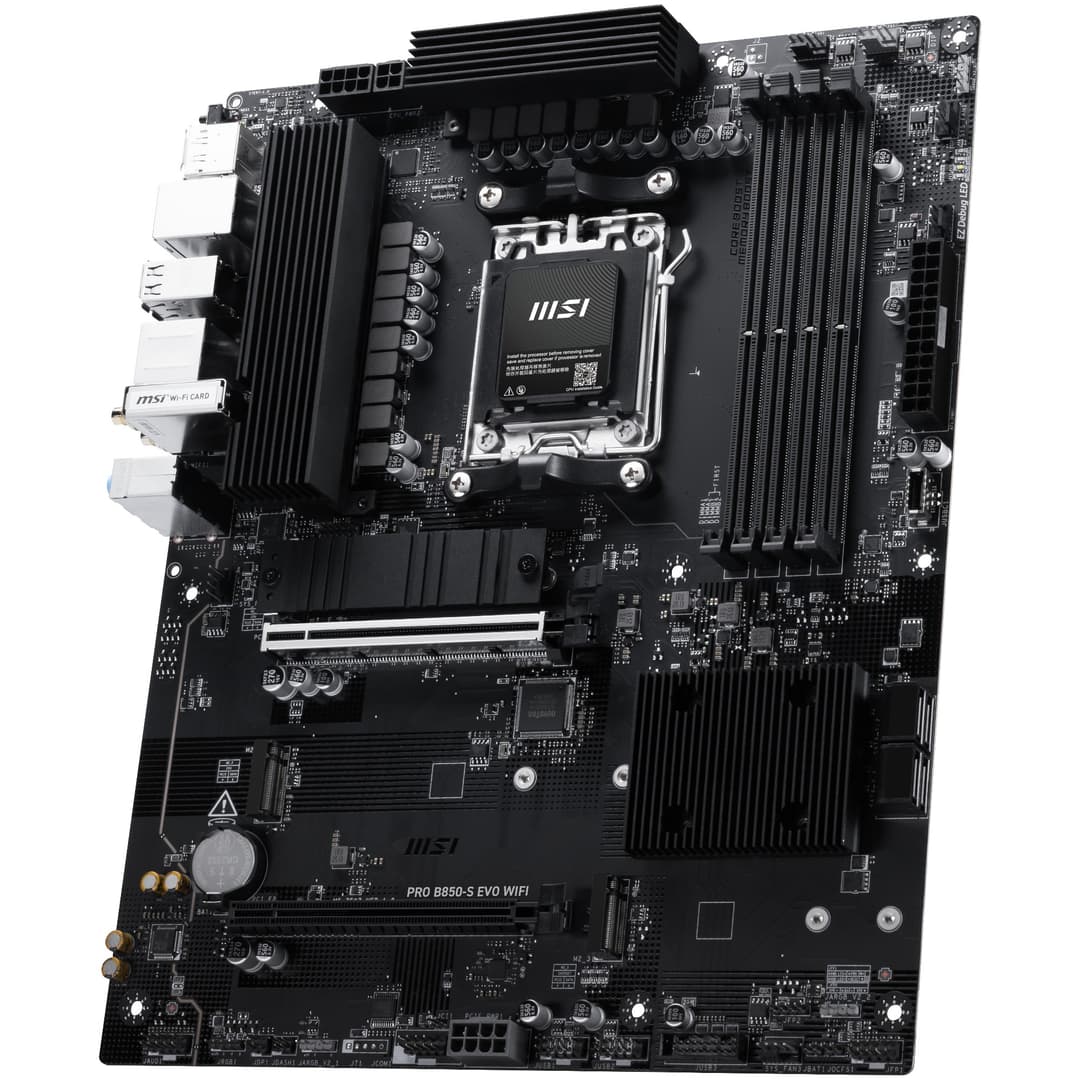 MSI PRO B850-S EVO WIFI DDR5 Socket AM5 ATX Motherboard - Wi-Fi 7, 5GbE LAN, 3x M.2, PCIe 5.0 - Image 4