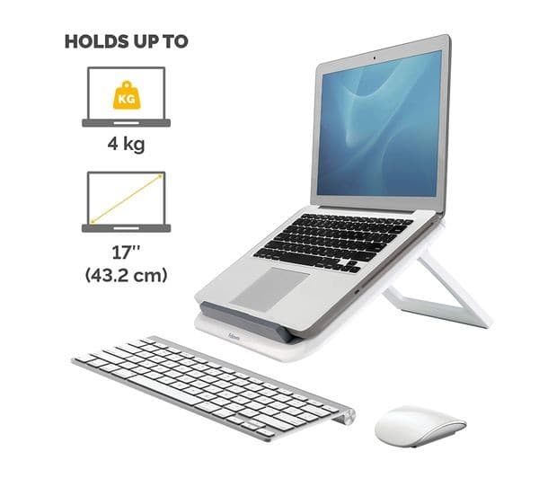 Fellowes I-Spire Series Quick Lift Laptop Stand 8210101 - White - Image 3