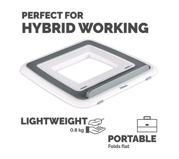 Fellowes I-Spire Series Quick Lift Laptop Stand 8210101 - White - Image 5