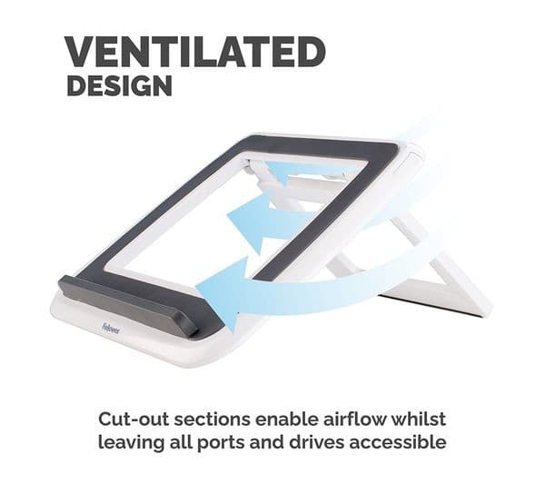 Fellowes I-Spire Series Quick Lift Laptop Stand 8210101 - White - Image 7